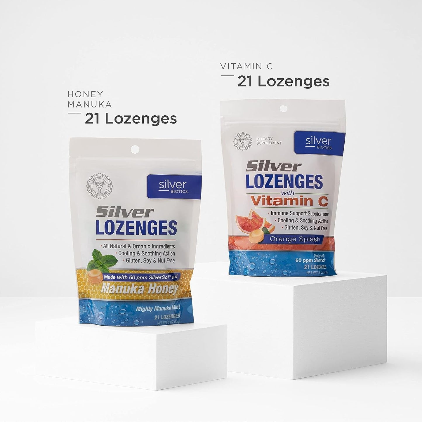 Silver Biotics Colloidal Silver Lozenges – 60 ppm SilverSol Ag₄O₄ | Immune Support