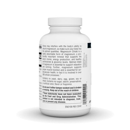 Source Naturals Magnesium Citrate 133 mg – 180 Capsules | Supports Bone & Heart Health