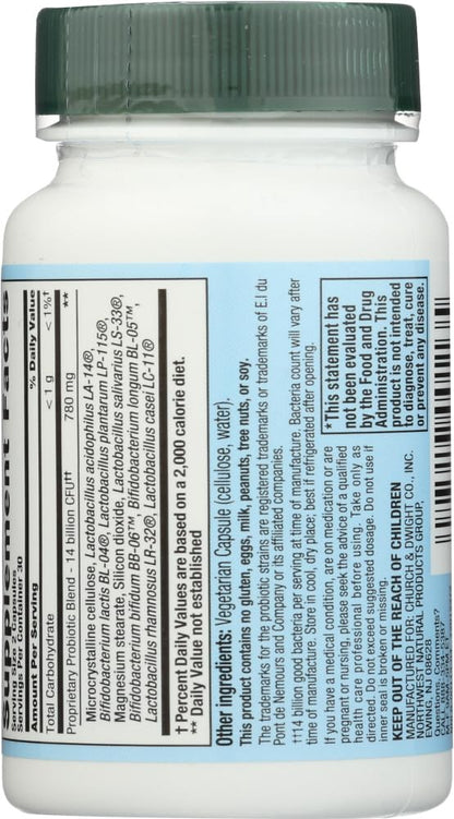 Nutrition Now PB 8 Probiotic Acidophilus – Vegetarian, 60 Count