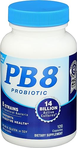 Nutrition Now PB8 Acidophilus Probiotic – Gluten Free, 120 Capsules (Pack of 1)