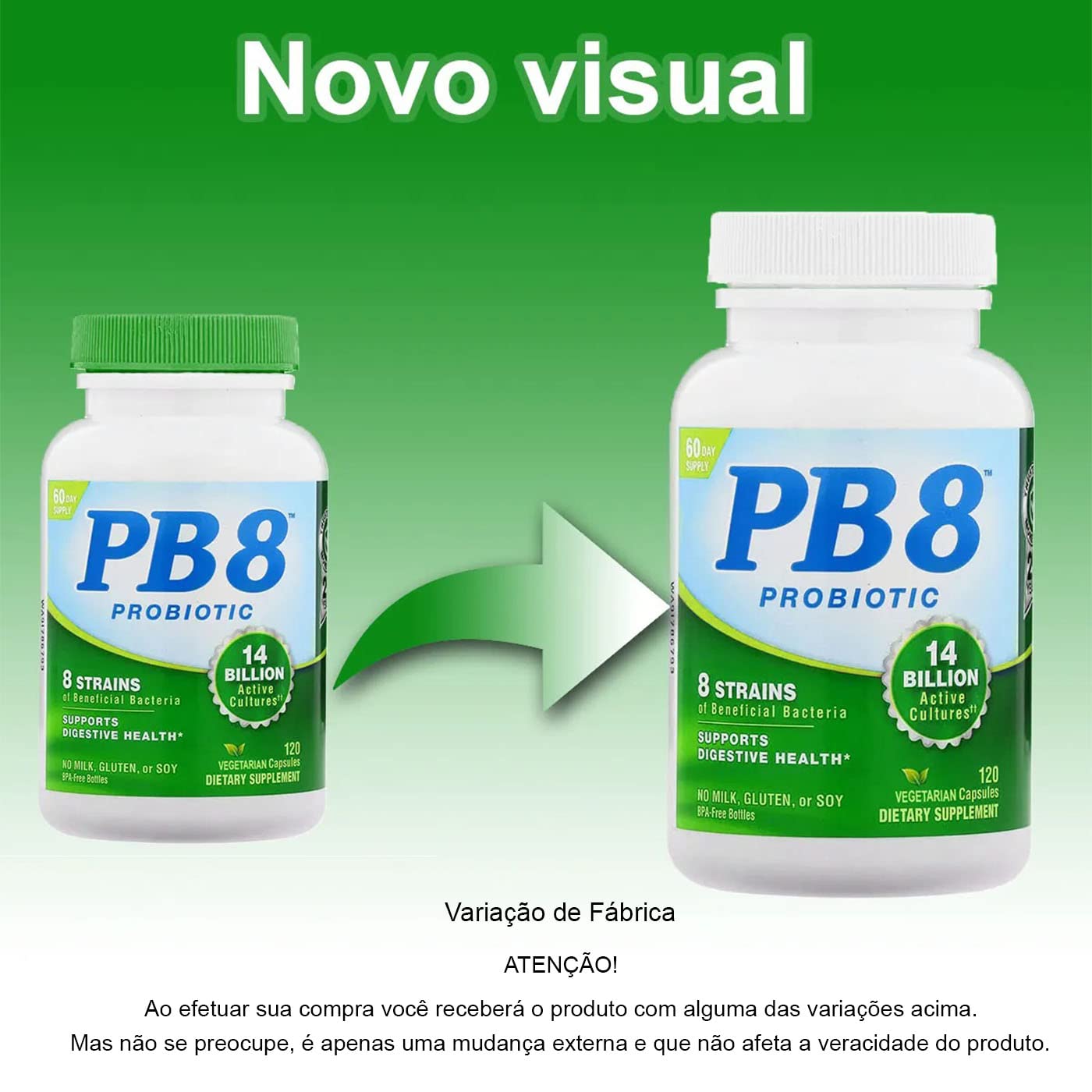 Nutrition Now Pb8 Acidophilus Veg Capsules 120 ct – Vegetarian Probiotic Supplement