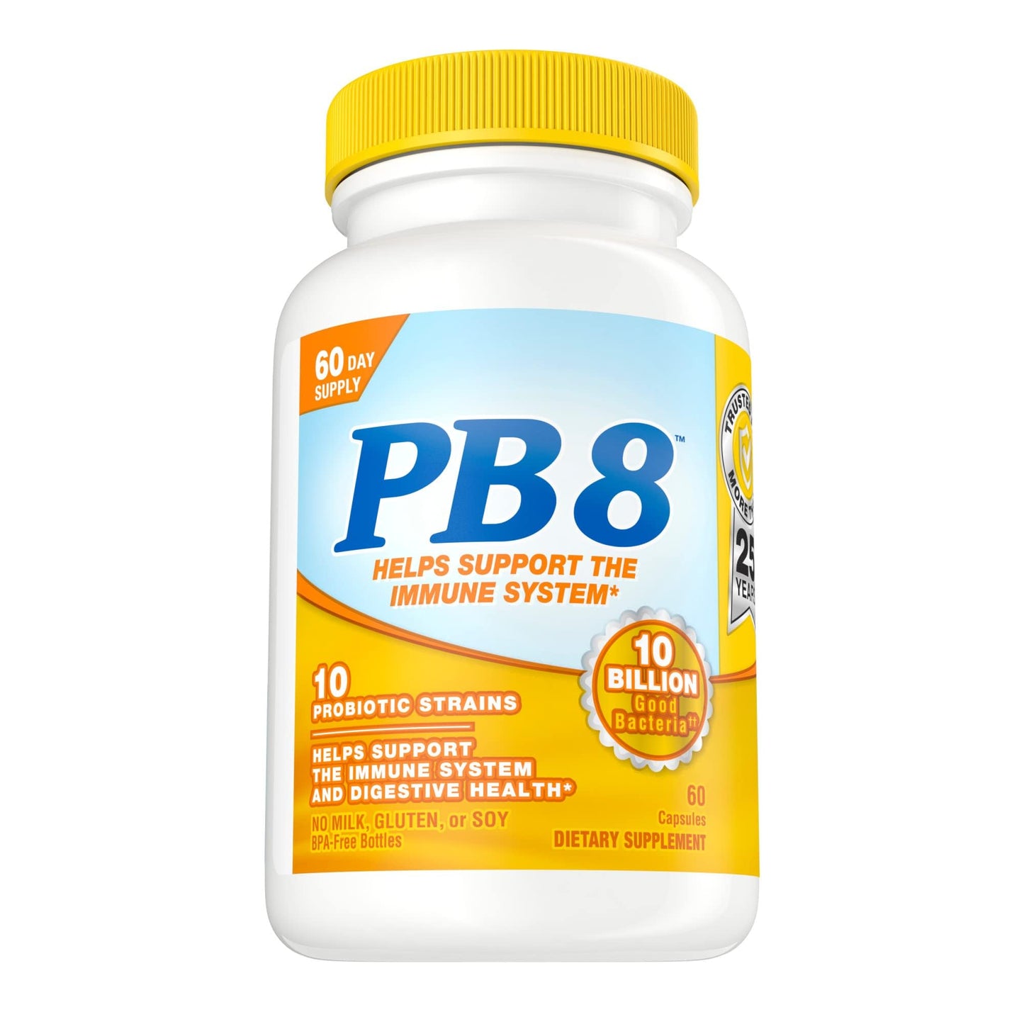 Nutrition Now PB 8 Probiotic – Immune System & Digestive Support, 60 Count
