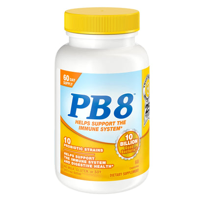 Nutrition Now PB 8 Probiotic – Immune System & Digestive Support, 60 Count