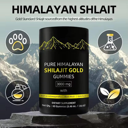 8-in-1 Himalayan Shilajit Gummies (60 Count) | Natural Energy & Vitality