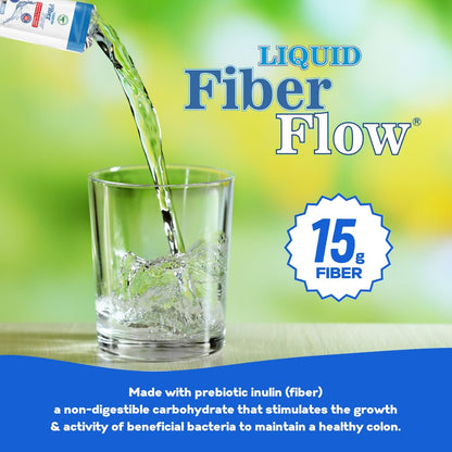 Nutritional Designs Liquid Fiber Flow – Sugar-Free Prebiotic Inulin Fiber (25 Packets)