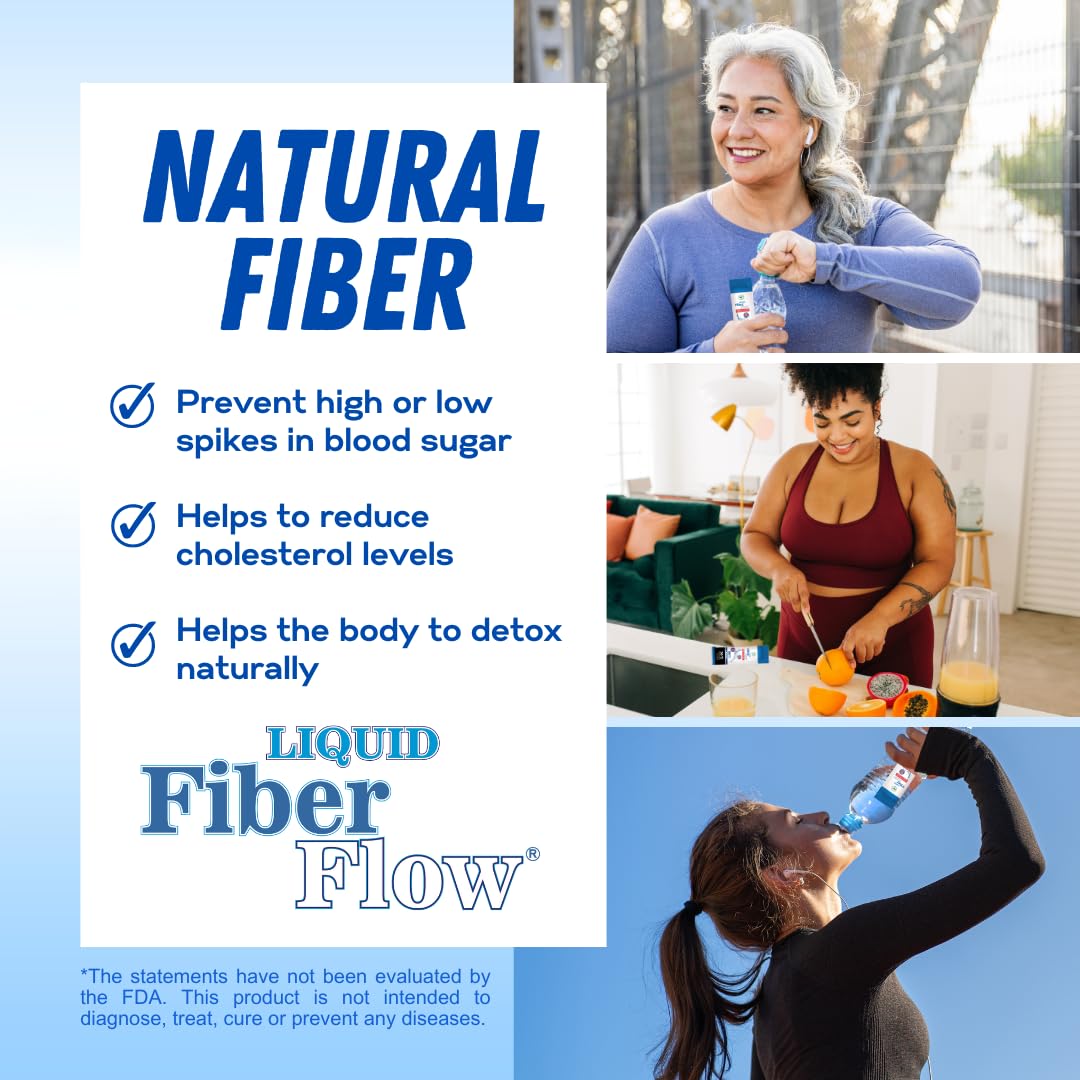 Nutritional Designs Liquid Fiber Flow – Sugar-Free Prebiotic Inulin Fiber (25 Packets)