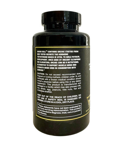 Healthy 'N Fit Raging Bull Mega Orchic - 120 Capsules (40 Day Supply) Premium Raw Orchic Glandular, Increase T Naturally