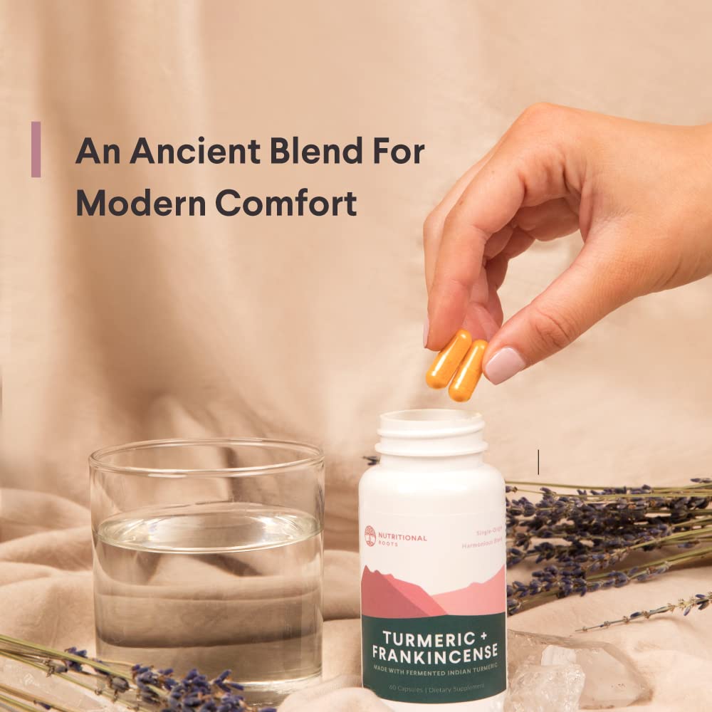 Nutritional Roots Indian Turmeric + Frankincense – 95% Curcuminoids, Joint Health – 60 Capsules