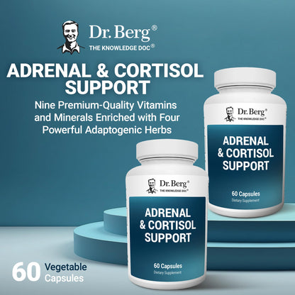 Dr. Berg Adrenal & Cortisol Capsules – Adrenal Support & Cortisol Manager (60 Capsules)