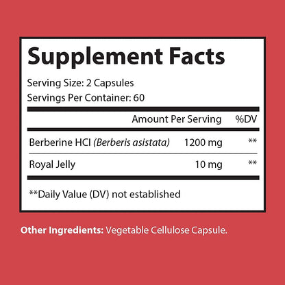 Nutriumph Berberine Plus 1200mg with Royal Jelly – Weight Management & Metabolic Health