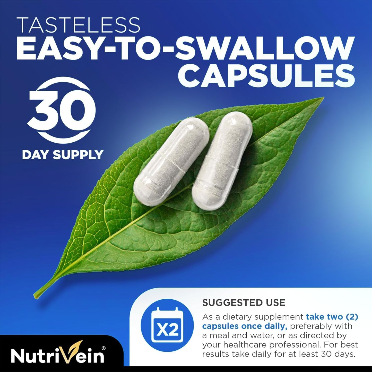 Nutrivein NAD+ + Resveratrol Supplement 600 mg – 60 Capsules (30 Servings) | Aging, Cognition, Metabolism