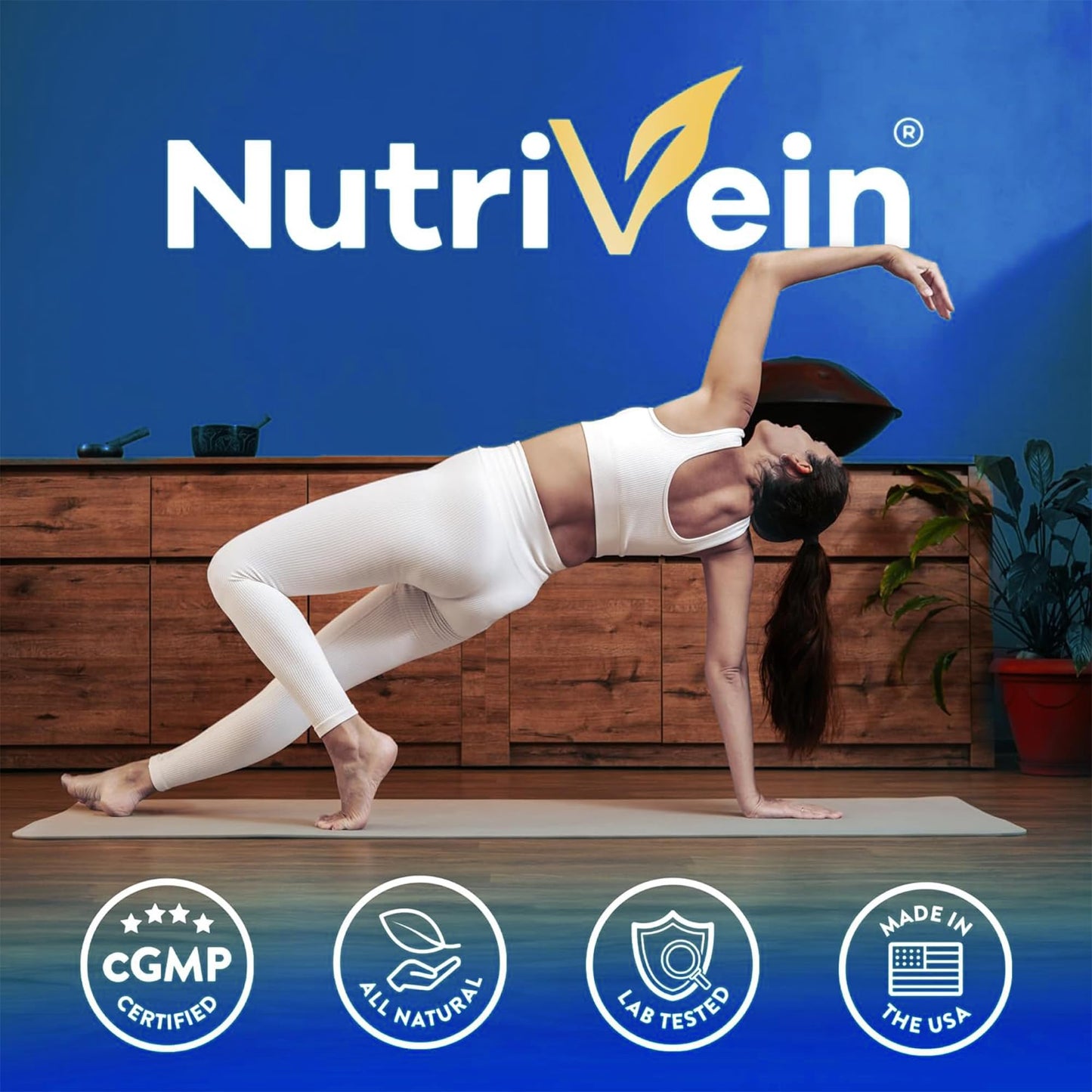 Nutrivein NAD+ + Resveratrol Supplement 600 mg – 60 Capsules (30 Servings) | Aging, Cognition, Metabolism