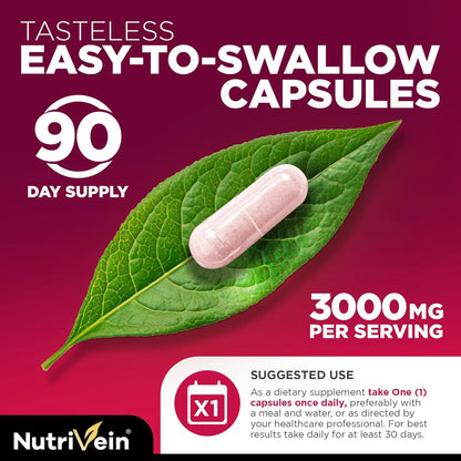 Nutrivein Tart Cherry Capsules 3000mg | Post-Workout Recovery, Sleep & Mobility