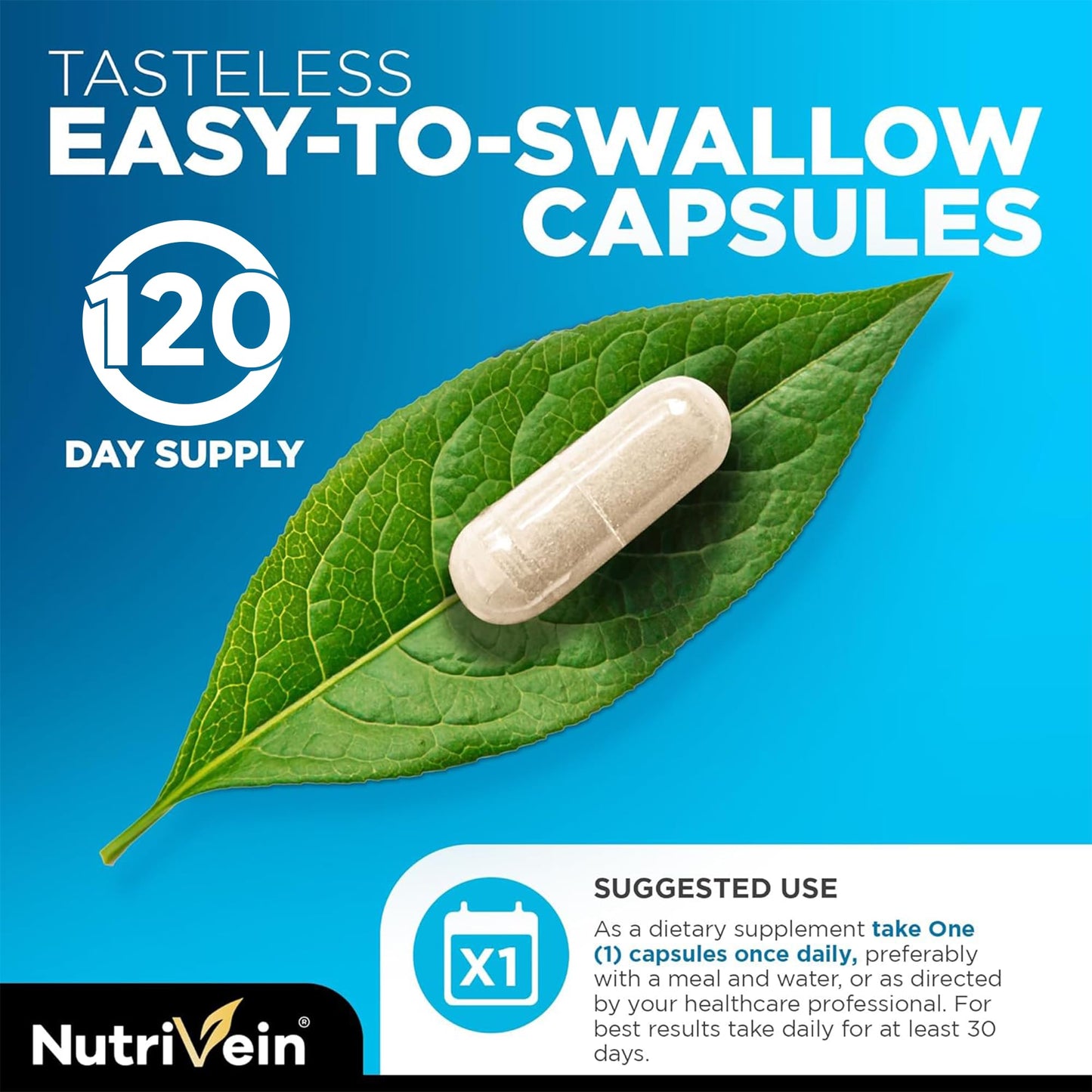 Nutrivein Zinc Gluconate 100mg (120 Caps) – High-Absorption Zinc for Wellness