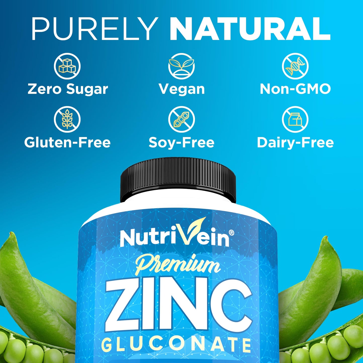 Nutrivein Zinc Gluconate 100mg (120 Caps) – High-Absorption Zinc for Wellness
