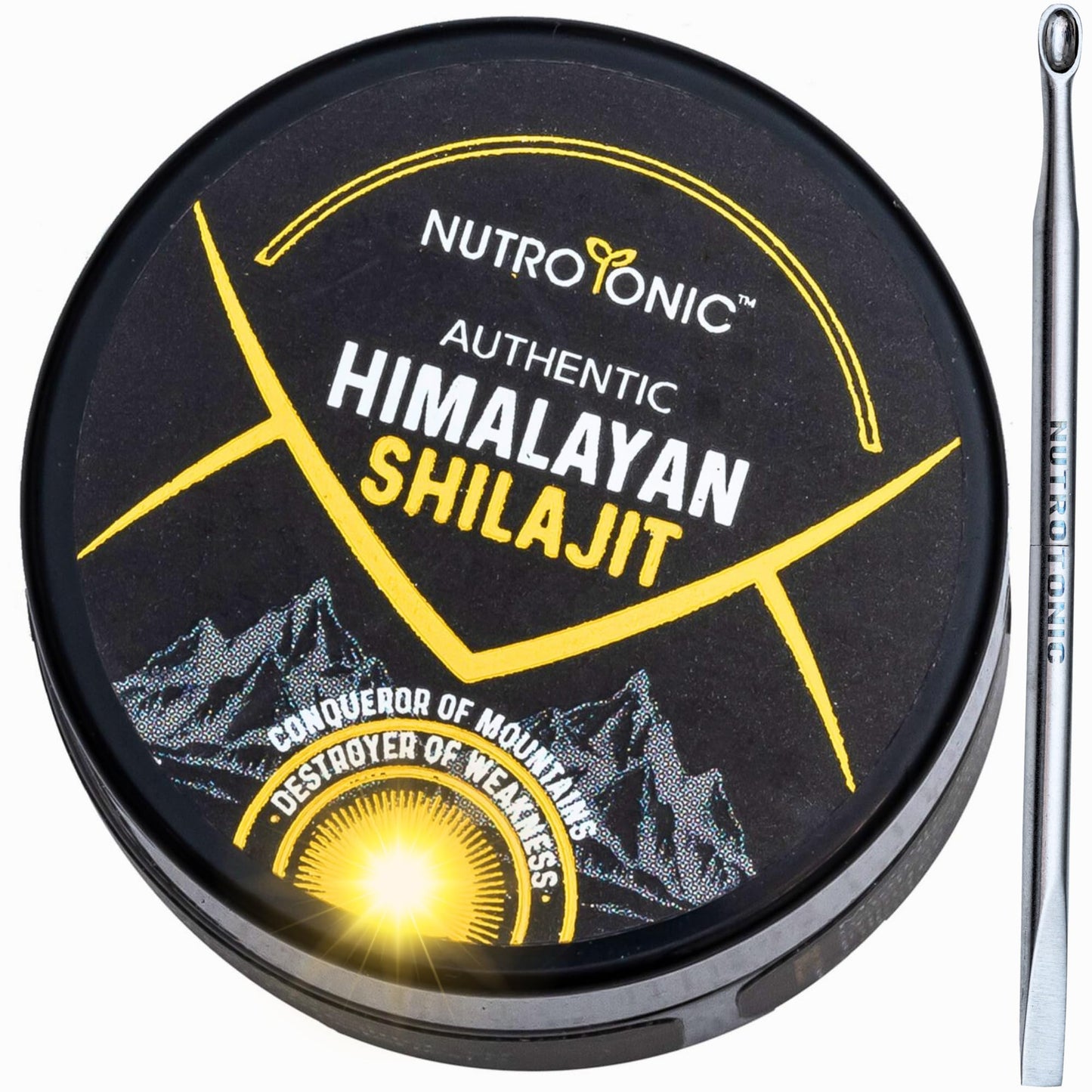 NutroTonic Himalayan Shilajit Resin – Gold Grade 86% Fulvic Acid – 5g Jar