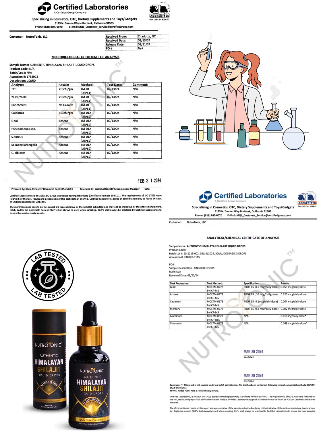 NutroTonic Himalayan Shilajit Liquid Drops - 30ml, 60 Days Sun-Dried, Gold Grade A+