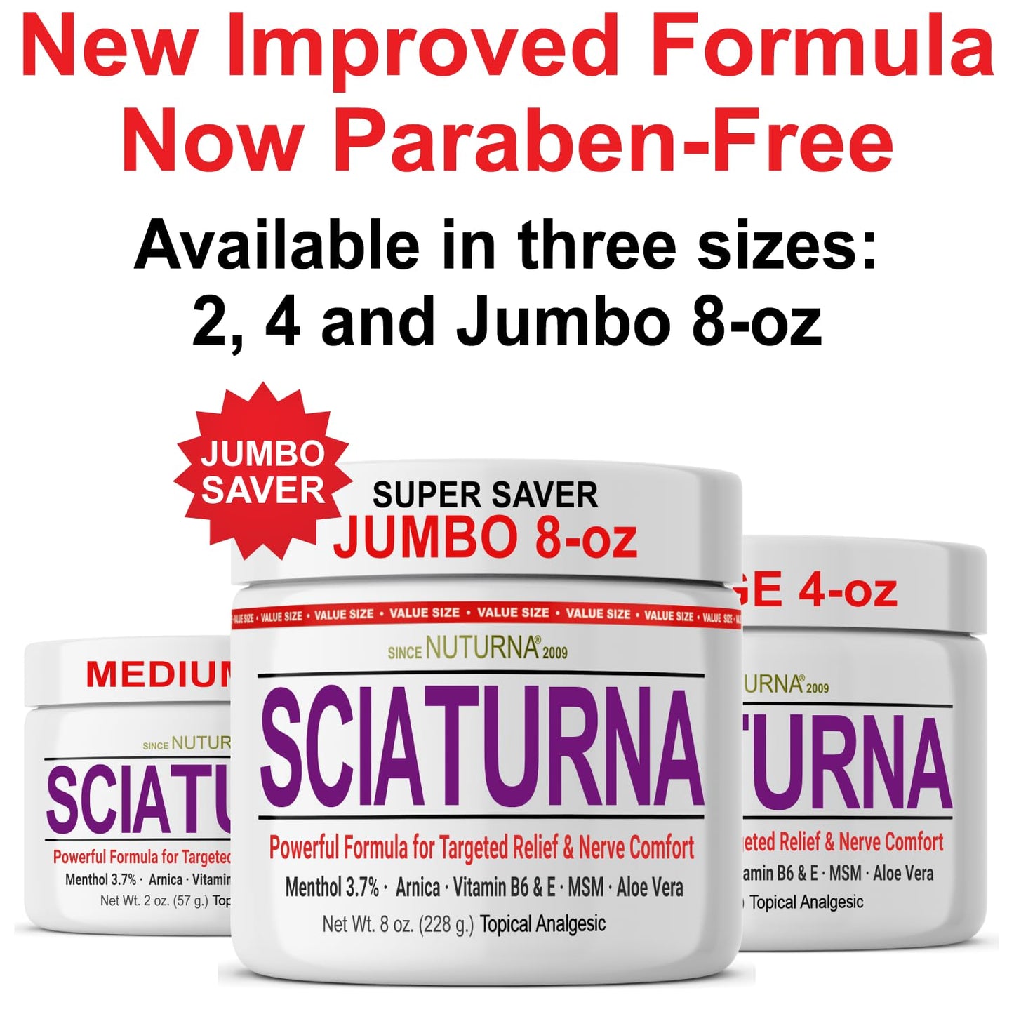 Nuturna Sciatica Nerve Cream - Maximum Strength Comfort Cream (2 oz)