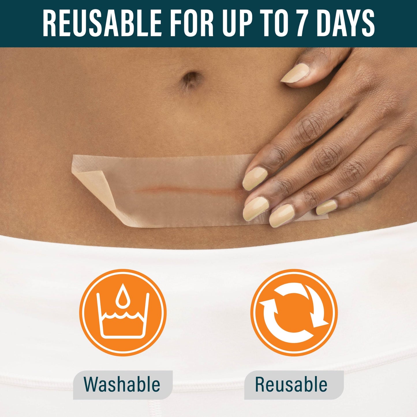 NUVADERMIS Clear Silicone Scar Tape Roll – 120in x 1.5in for C-Section, Tummy Tuck & Keloids