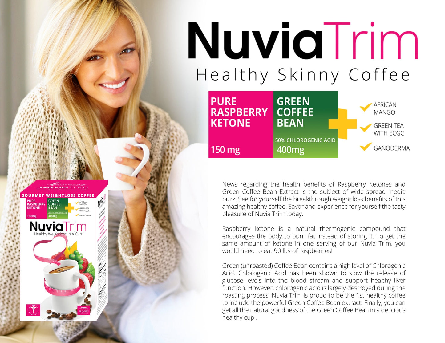 Nuvia Trim Gourmet Coffee with Garcinia Cambogia