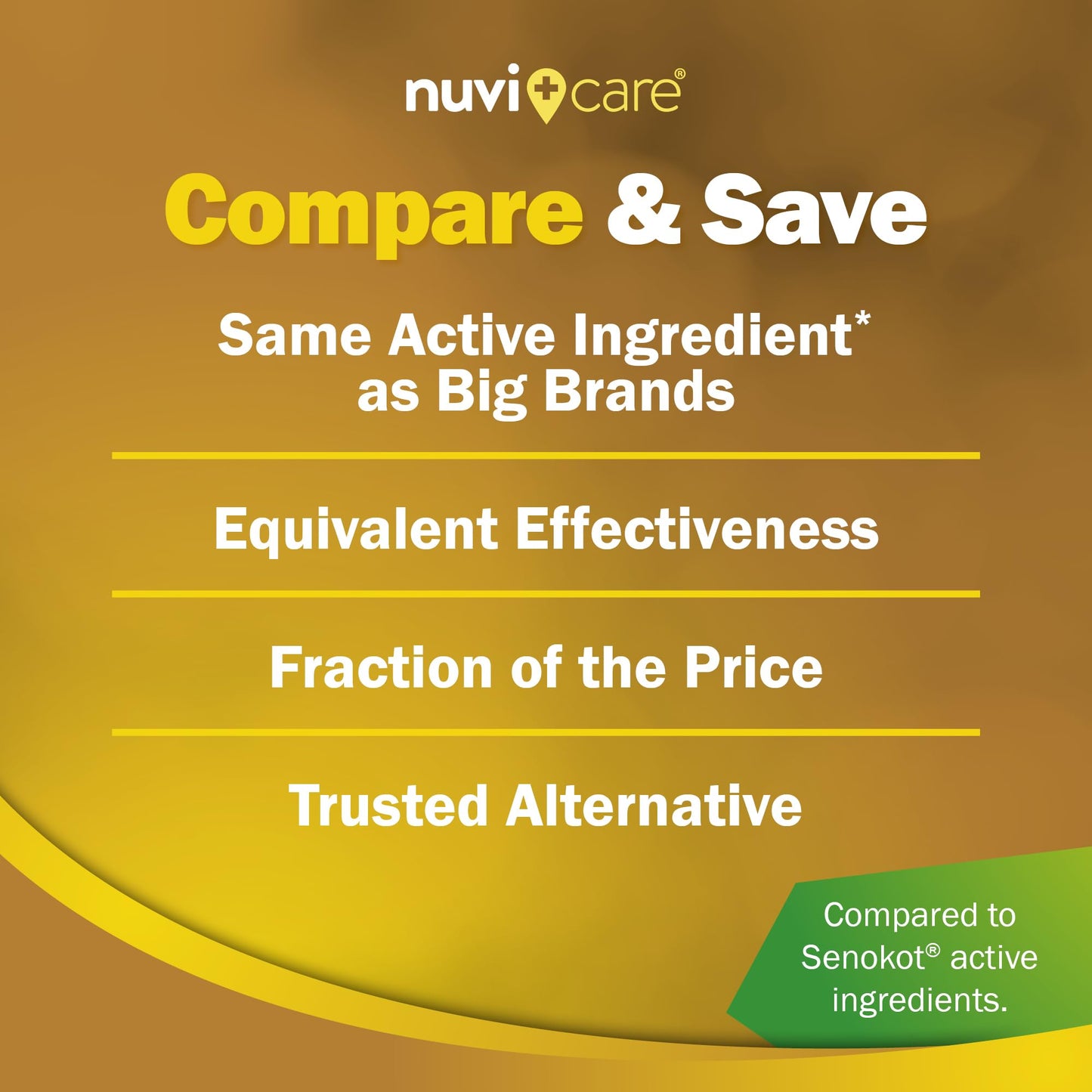 NUVICARE Senna Tablets - 8.6 mg Sennosides - Gentle Natural Laxative (2 Pack)