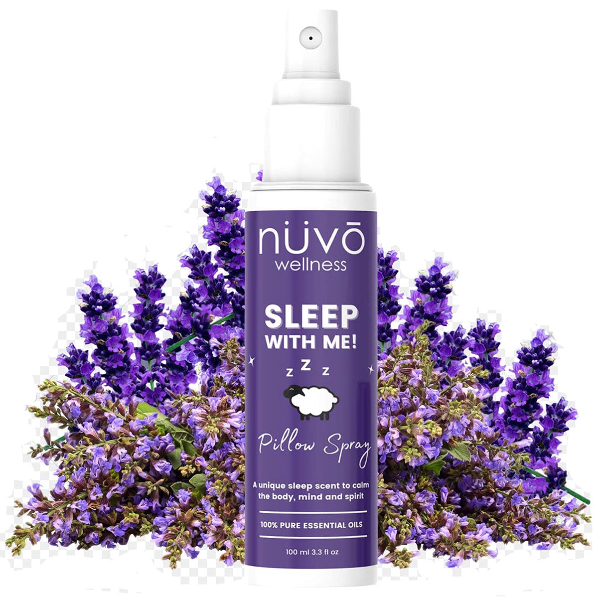 NUVO WELLNESS ESSENTIALS Premium Pillow Spray – Lavender & Chamomile Sleep Mist