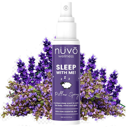 NUVO WELLNESS ESSENTIALS Premium Pillow Spray – Lavender & Chamomile Sleep Mist
