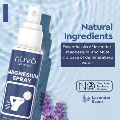 Nuvo Wellness Magnesium Spray with MSM – Extra Strength, Light Lavender – 12oz