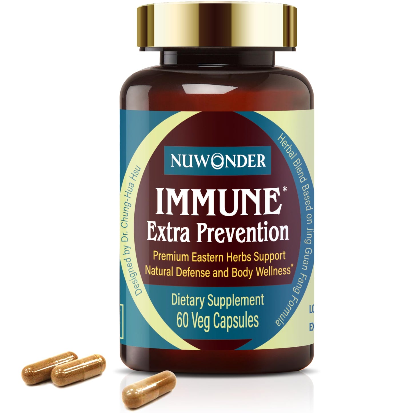 NUWONDER Immune Extra Prevention - Natural Immune Support, Clinically Tested, 60 Capsules