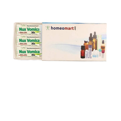 homeomart.com Nux Vomica Homeopathy Pellets (Pills) in 30C Potency, Pack of 3