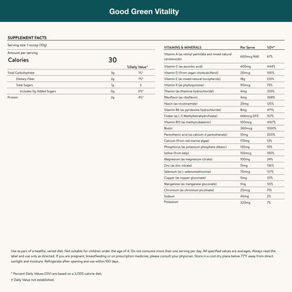Nuzest Good Green Vitality Greens Powder – Vegan Multivitamin (10g) Pack of 5