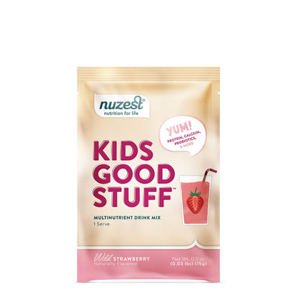 Nuzest Kids Good Stuff - Vegan Strawberry Smoothie Mix for Growth (Dairy Free)