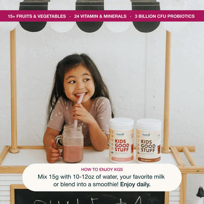 Nuzest Kids Good Stuff - Vegan Strawberry Smoothie Mix for Growth (Dairy Free)