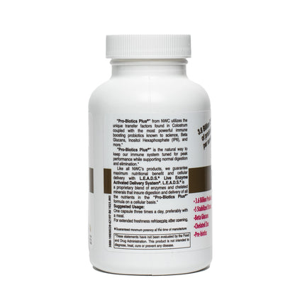 NWC Naturals Pro-Biotics Plus – Vegetarian Probiotics for Immune & Digestive Health, 90 Capsules