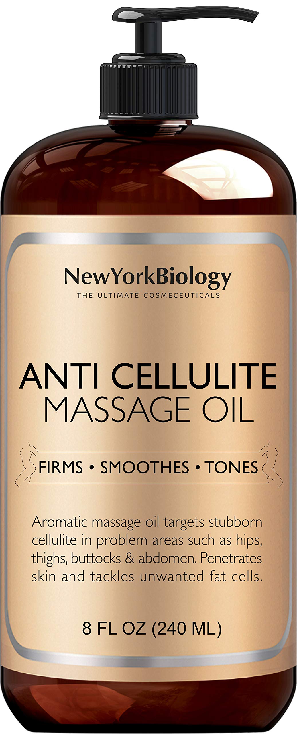 New York Biology Anti Cellulite Massage Oil 8 oz – 100% Natural Oils