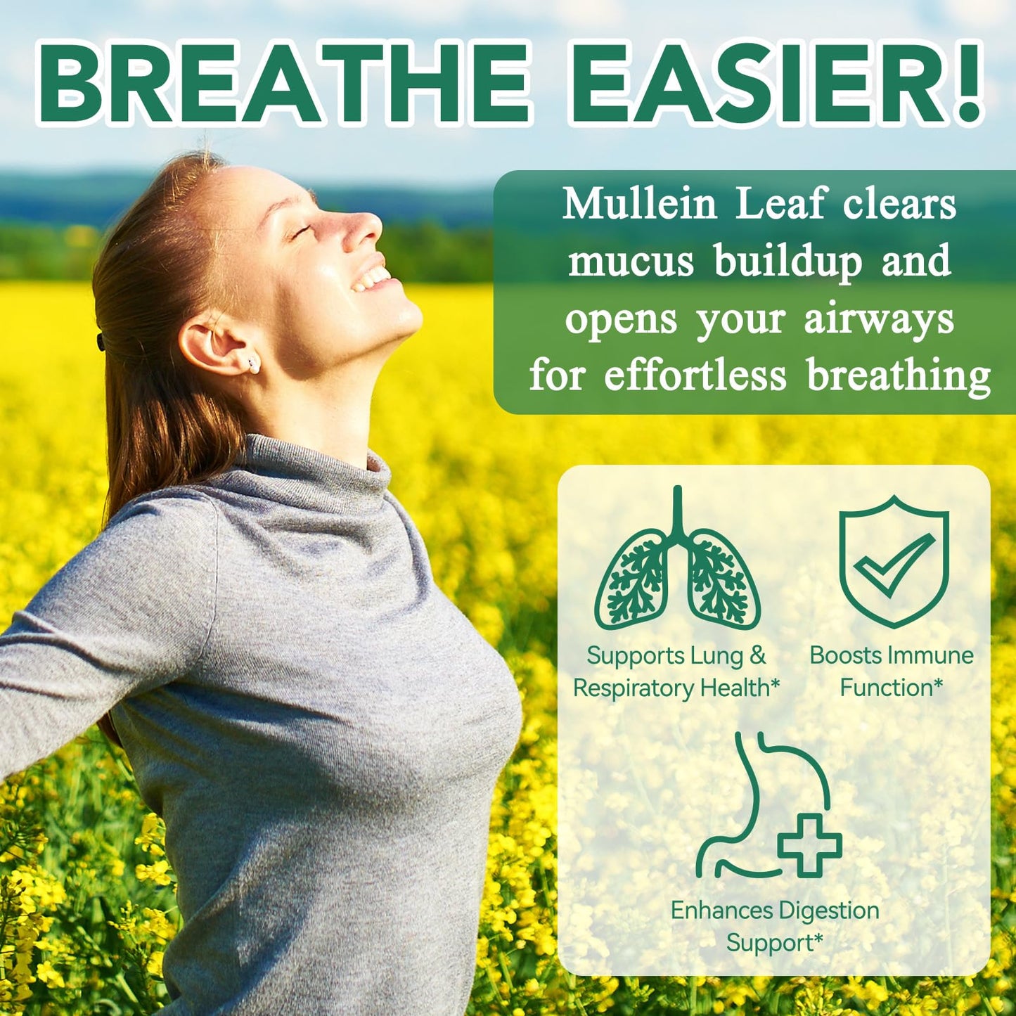 Nyloriaine Mullein Gummies for Lungs – Mullein Extract & Immune Support