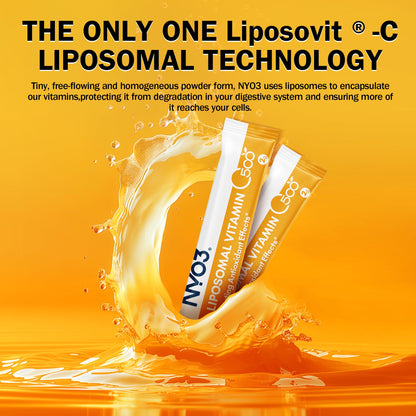NYO3 Liposomal Vitamin C Powder – Immune Support & Skin Health, 500mg, Gluten-Free