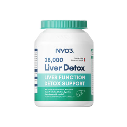 NYO3 Milk Thistle 200mg Liver Detox - Dandelion Root & Artichoke Extract | 60 Capsules
