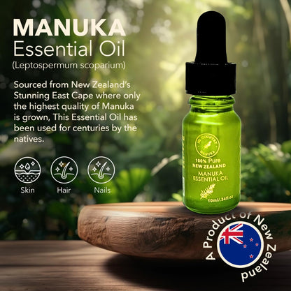 100% Pure NZ Manuka Oil | Organic Essential Oil | 35x Stronger Than Tea Tree