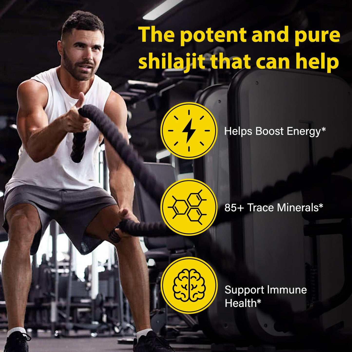 O NATURE ZIRAN Shilajit Gummies for Men & Women - 85+ Minerals, Ashwagandha & Gokshura, 80 Gummies