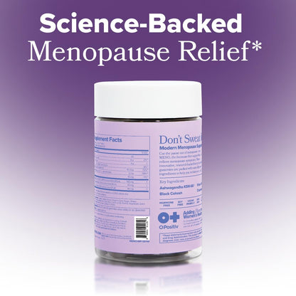 O Positiv MENO Gummies for Menopause - Hormone-Free with Black Cohosh & Ashwagandha KSM-66