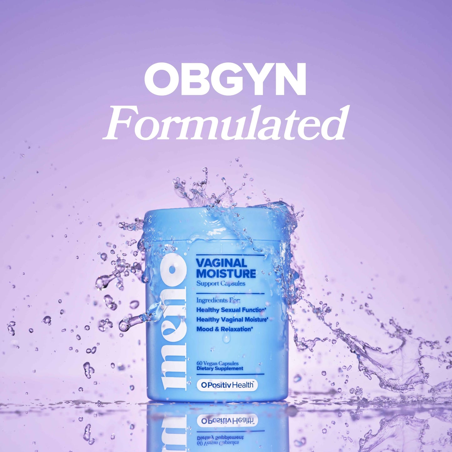 O Positiv MENO Vaginal Moisture Support Capsules – Hormone-Free, Mood & Relaxation, 30 Servings