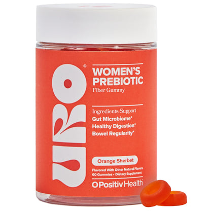 O Positiv URO Fiber Gummies for Adults – 60 Count | Prebiotic Chicory Root Inulin Fiber | Non-GMO, Vegan & Cruelty-Free