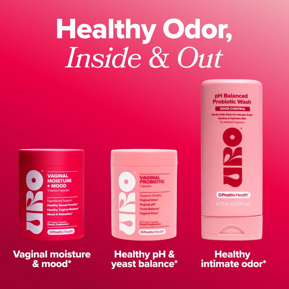 O Positiv URO Vaginal Moisture & Mood — Mood & Moisture Support (KSM-66, GABA) – 30 Servings