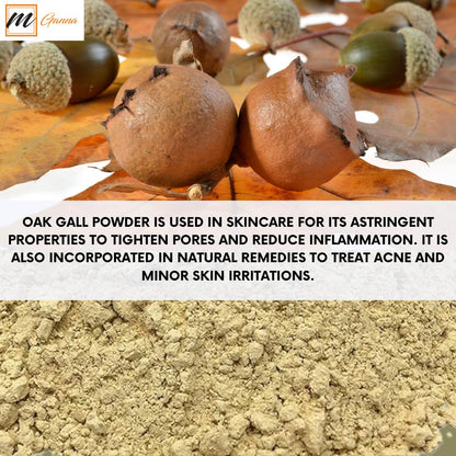 mGanna 100% Natural Oak Gall Powder 0.5 lb | Quercus Infectoria Majuphal