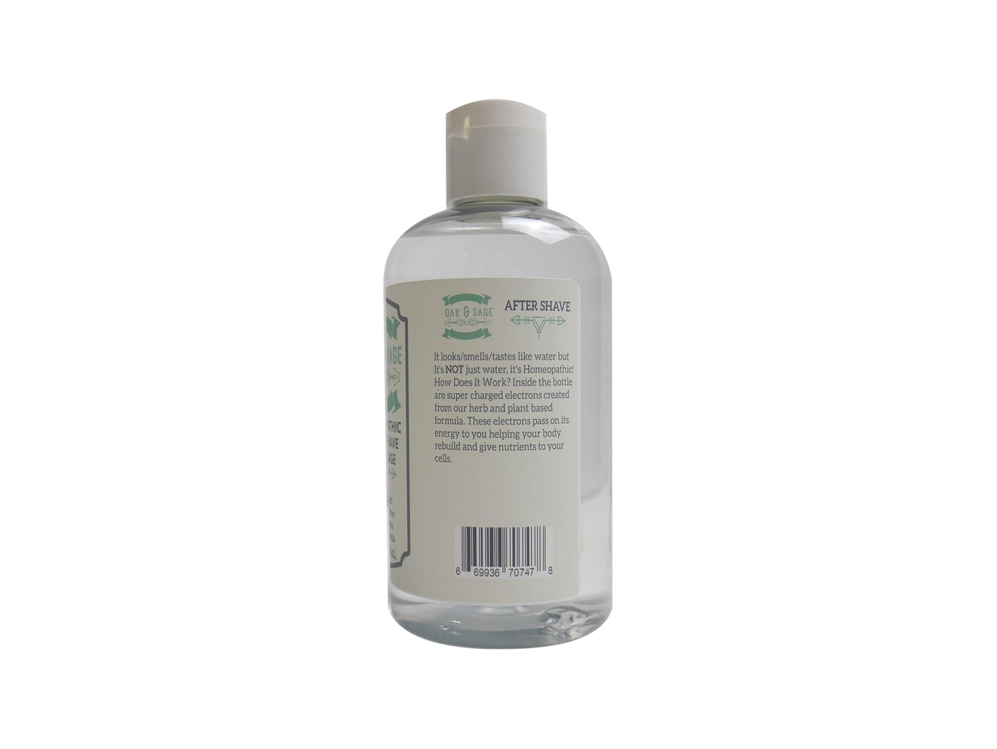 OAK & SAGE Homeopathic After Shave With Sage - Unscented, 8oz | 100% Herbs, No Alcohol, No Chemicals | For All Skin Types