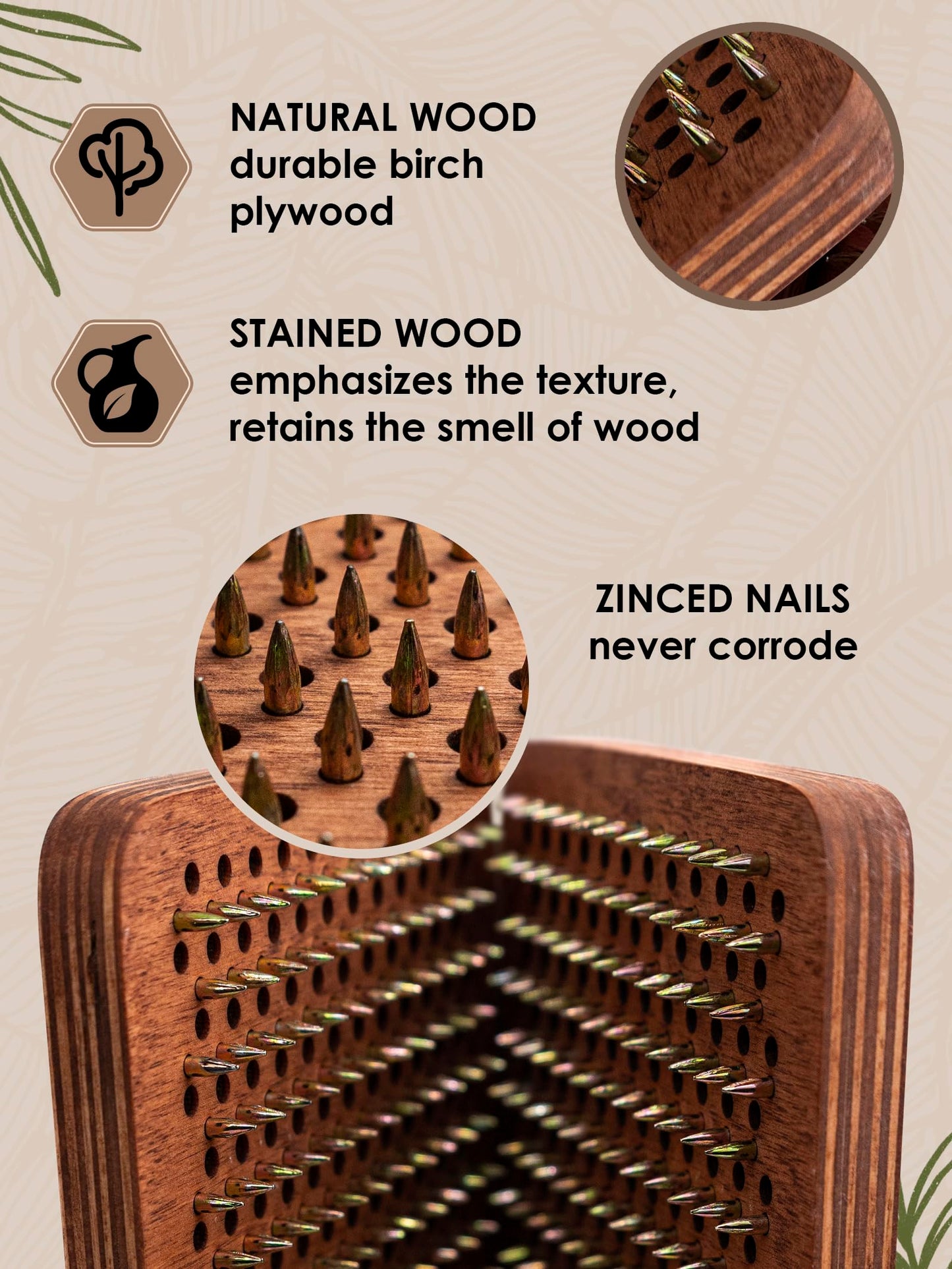 Wooden Yoga Board with Nails for Acupressure & Meditation | Sadhu Board
