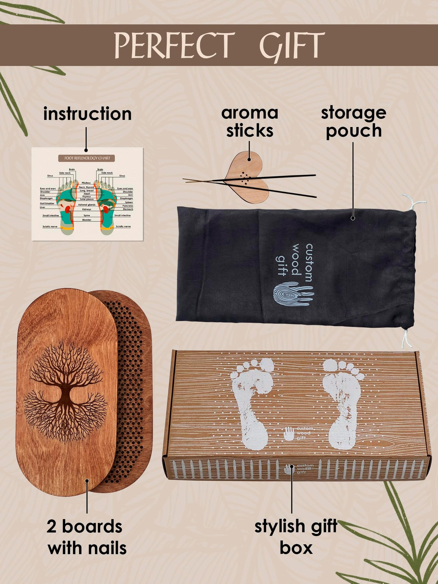 Wooden Yoga Board with Nails for Acupressure & Meditation | Sadhu Board