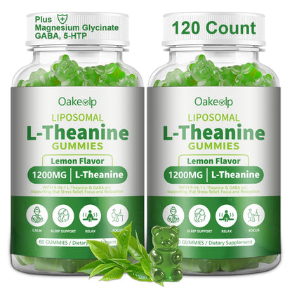 Oakevlp Liposomal L-Theanine 1200mg Gummies – Calm & Sleep Support (98% Absorption)