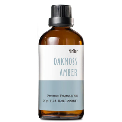 Oakmoss Amber Fragrance Oil 100ml (3.38 oz) – MitFlor Premium Scented Oil for Soap, Candles & DIY